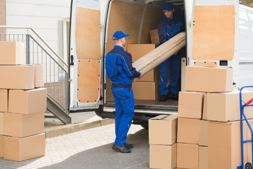 Moving van ready for a local house move in Putney