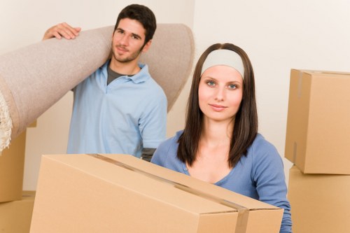 Packing boxes and preparing for a local move in Putney