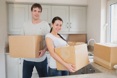 Furniture loading into a moving truck in Putney